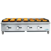48 in. Commercial 4-Burner Natural Gas Charbroiler with 120,000 BTU in Stainless-Steel KM-GCB4-48M)